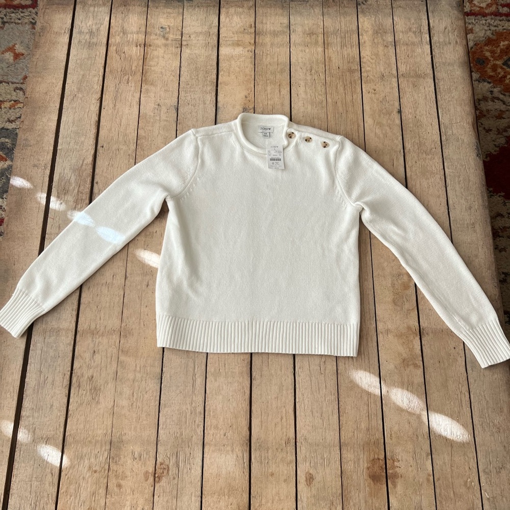 Rollneck - Button Shoulder Pullover Sweater